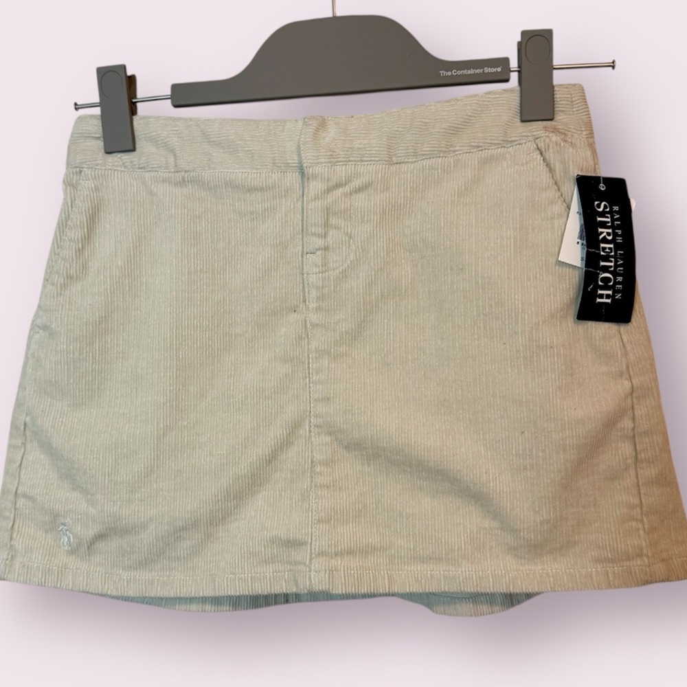 NWT Ralph Lauren Girl’s Corduroy Skort Sand Beige Size 10